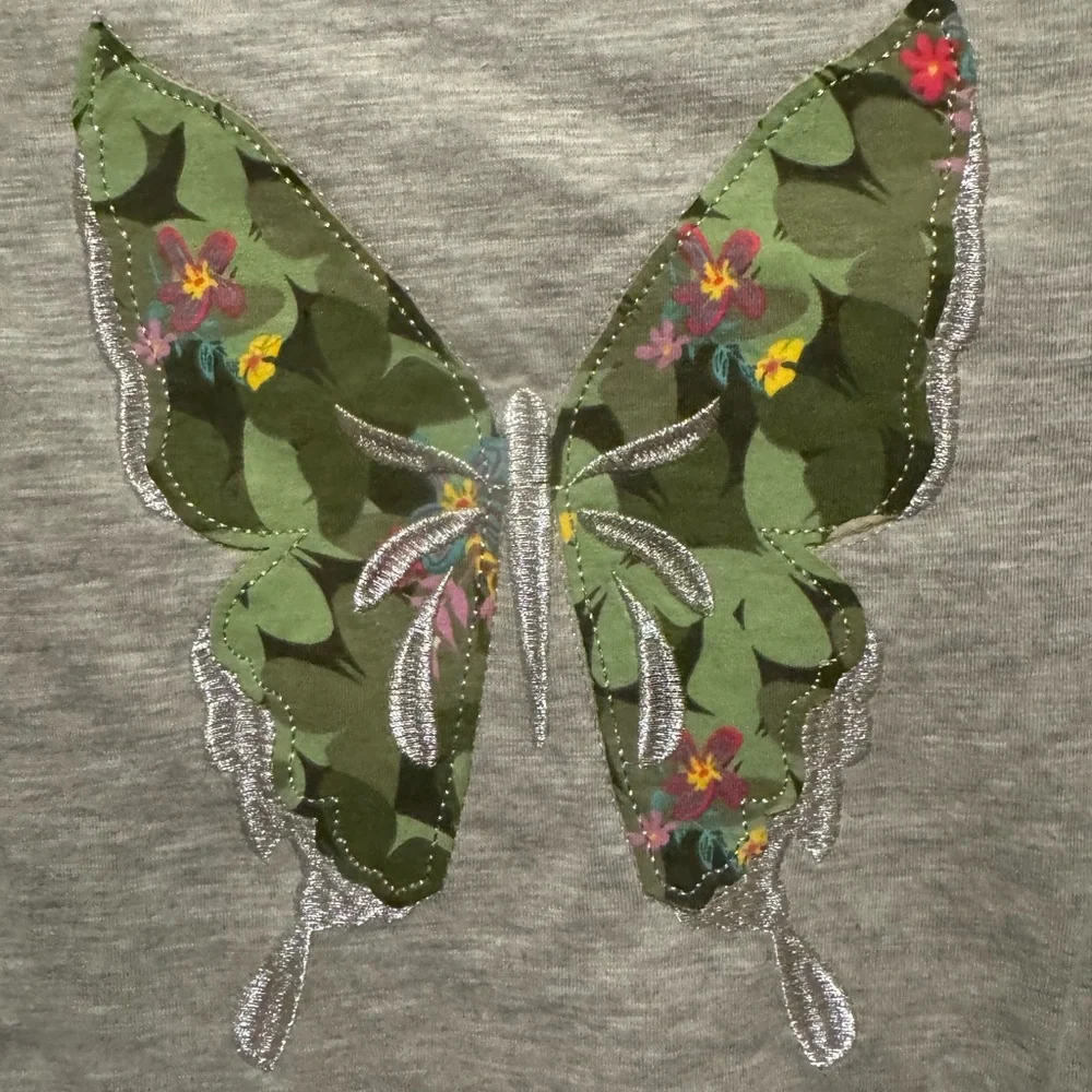 Extremely Me Girls Butterfly 2 Piece Outfit Set Size 5/6 NWT Top Pants